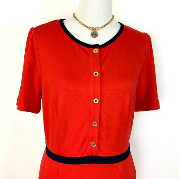 NWT Boden Maria Red Ponte  Knit Dress Career Size 10 - Picture 11 of 16